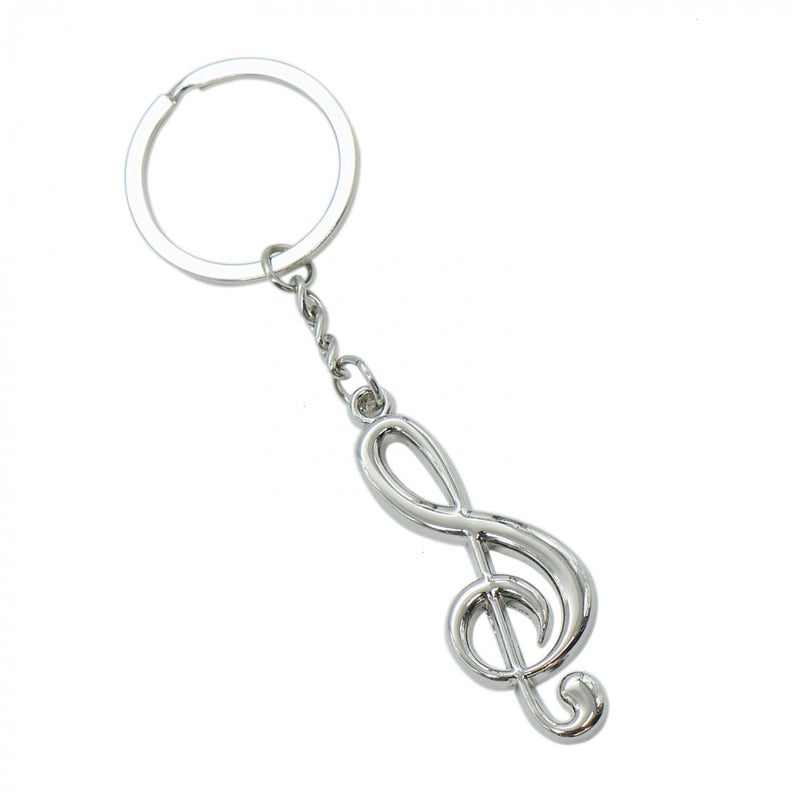 SenseYo 10 Pcs Musical Note Key Chain Metal Music Symbol G-Clef Key Ring Keychain Trinket - Image 2